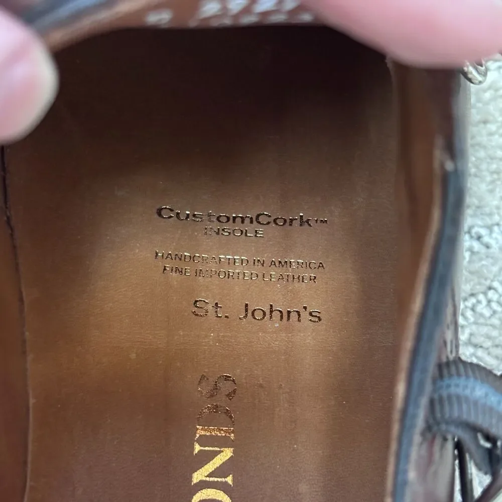Allen Edmonds St. John's Double Monk Strap Dress Shoes Men 9.5D Brown Leather